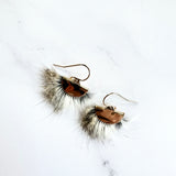 Squirrel Gold Fan Earrings